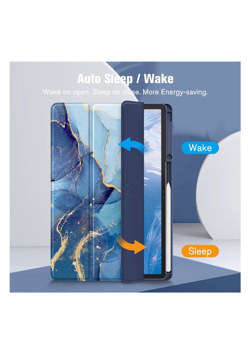 Slim Case for Samsung Galaxy Tab S8 Plus (2022), S7 FE (2021), and S7 Plus (2020) - 12.4" Shockproof Cover with S Pen Holder and Clear Transparent Back, Auto Wake/Sleep Feature. - Image 5