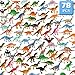 DOITEM Dinosaur Figures Plastic Mini Dinosaur Figure Set Including Trex Stegosaurus Monoclonius for Party Favors Christmas Valentines Day Gifts 78 Pack - Image 2