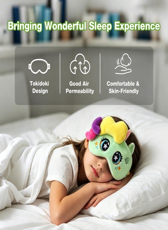Tokidoki Official Unicorno Sleep Mask for Kids, Soft Cute Washable Eye Mask, Adjustable Strap Light Blocking Blackout Blindfold, Travel Nap Mask for Side Sleep, Birthday Christmas Gift for Child - Image 2