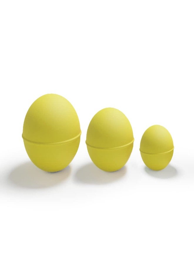 SREE FOAMS Physiotherapy Hand Exercise Soft Polyurethane Non Sticky Balls/Hand Therapy/Rehabilitation Balls [Pack of 03 (Small(Dia 4.6cm), Medium Dia 6cm), Large Size(Dia 7cm) - Yellow - Image 1
