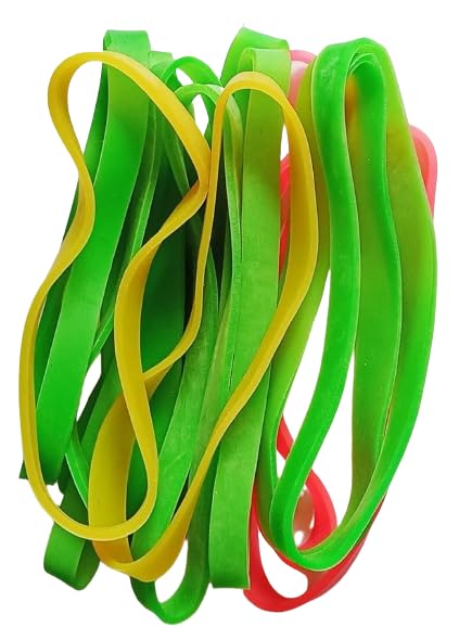 IMPRINT Super Long and Wide Nylon Rubber Bands | 25 Pieces 6 Inch Long and 10-11 mm wide | Color May Vary - Image 1