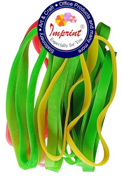 IMPRINT Super Long and Wide Nylon Rubber Bands | 25 Pieces 6 Inch Long and 10-11 mm wide | Color May Vary - Image 2