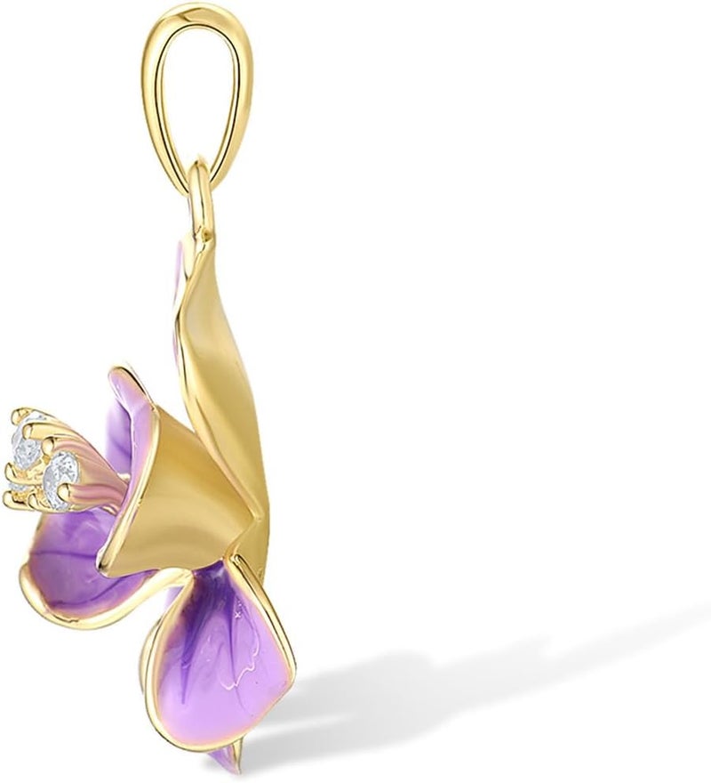Santuzza 925 Sterling Silver Handmade Enamel Flower Pendant for Women - Image 2