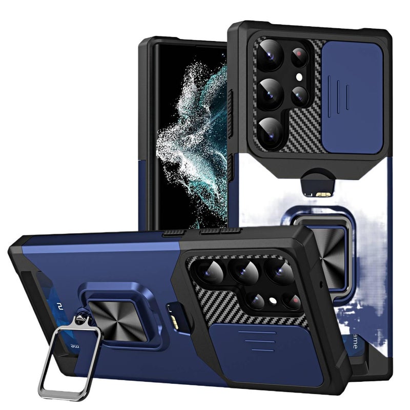 MagSafe Case | Card Holder | Shockproof Cover for Samsung Galaxy S23 | Blue TPU+PC - Image 1