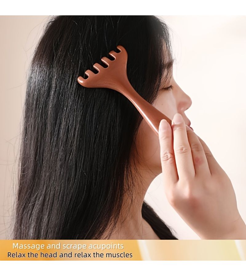 2pcs Deer Antler Comb Six Claw Massage Scalp Head Eyes Meridians - Image 2