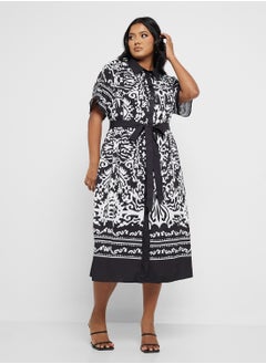 Ella Plus Monotonal Print Shirt Dress  - Image 4