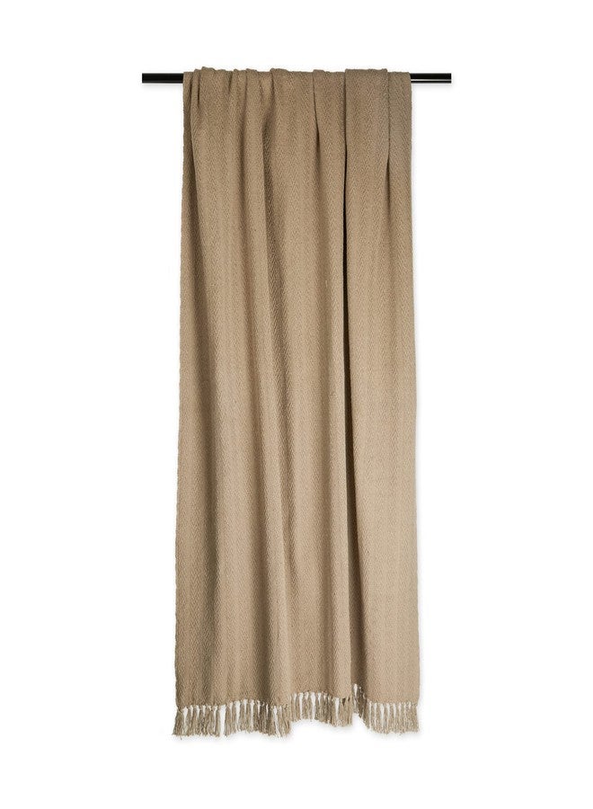 DII Industrial Tonal Textured Woven Throw 50x60, Stone - Image 2