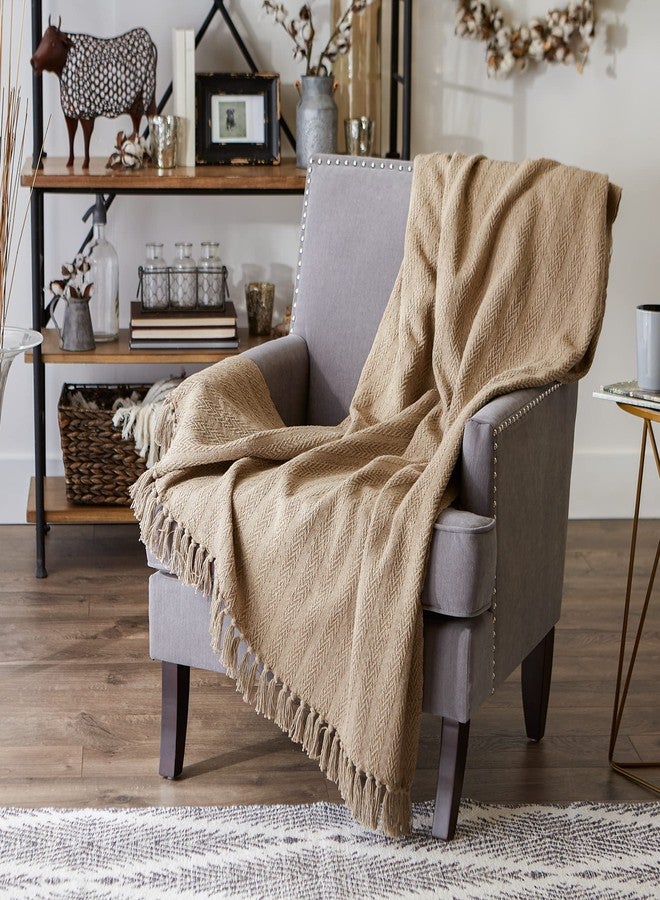 DII Industrial Tonal Textured Woven Throw 50x60, Stone - Image 5
