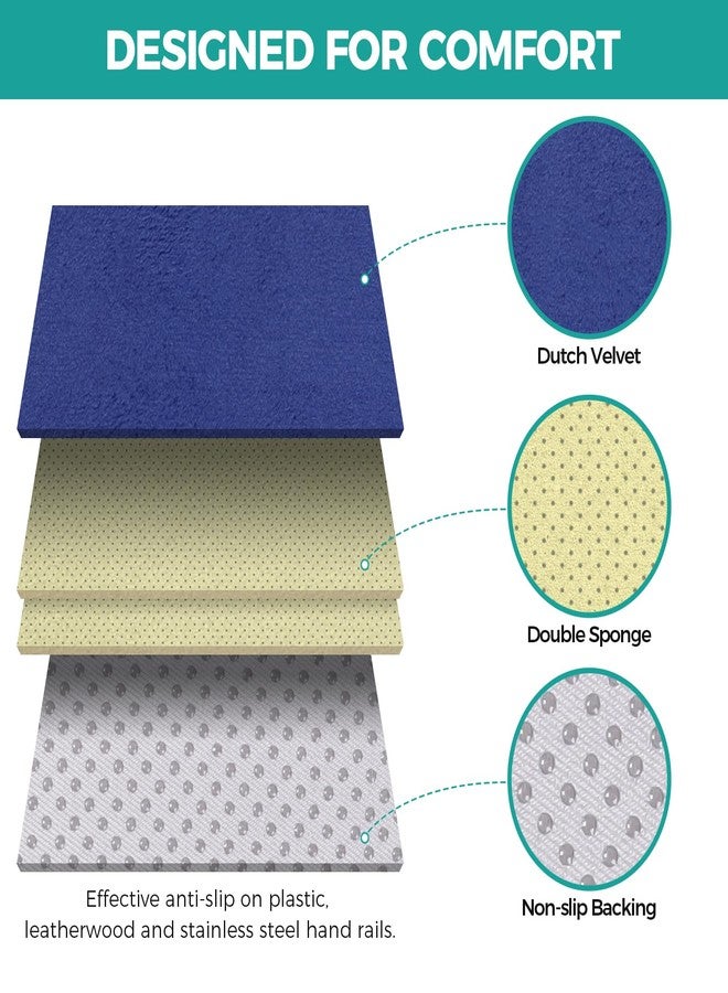 lefeke 2 Pack Wheelchair armrest Pads - Soft Velvet Foam armrest Covers for wheelchairs, Office Chairs and armchairs, etc., Effectively relieves arm Pressure and Prevents Soreness (Blue) - Image 5