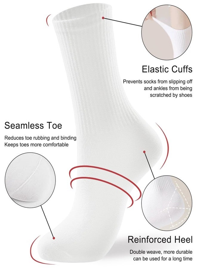 SHIZEN Womens Crew Socks 3-12 Pairs Pack Size 6-11 (S2168-3W) - Image 3