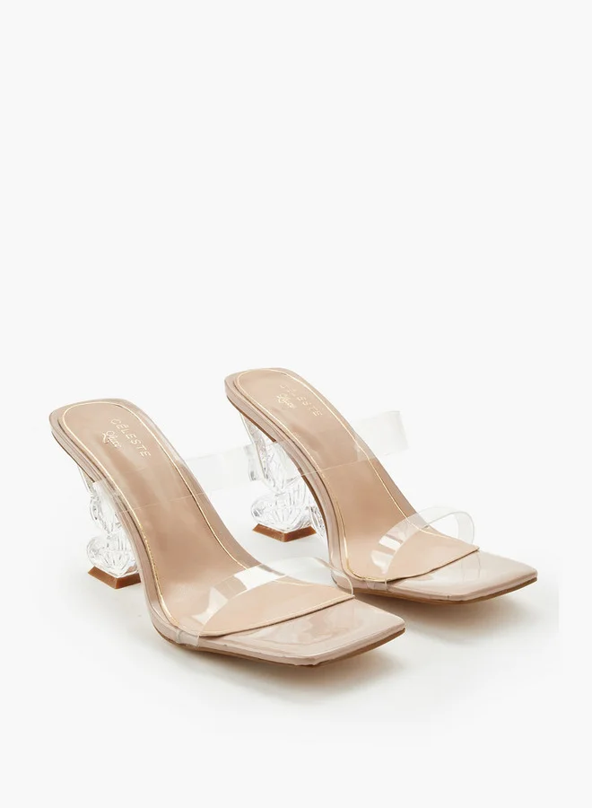 Celeste Womens Butterfly Shaped Heel Sandals