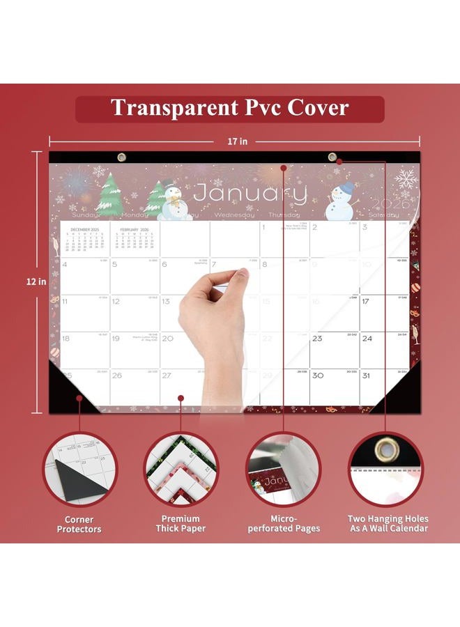 Ymumuda Desk Calendar 2026-2027 Wall Calendar 2 in 1, Monthly Desk Calendar 2026 from JAN.2026 to JUN.2027, 18-Month, Large 12"×17", Waterproof Cover, Hanging Rope, Home/office/School Planners - Image 4