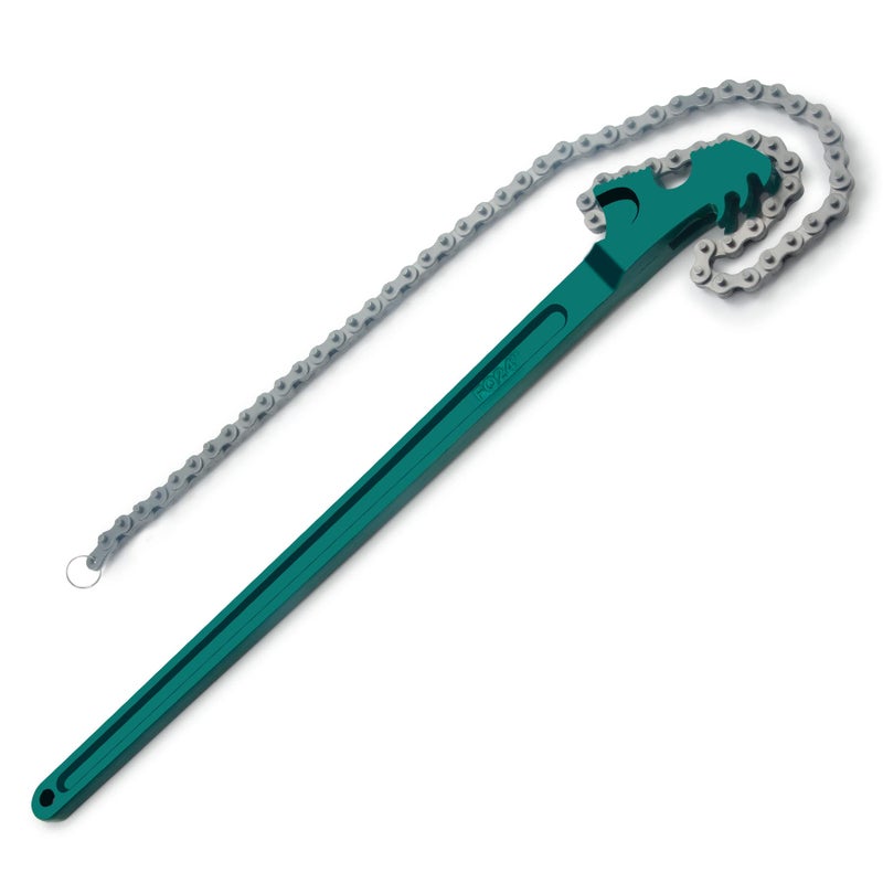 AUPREX 24 Inch Heavy Duty Chain Oil Filter Wrench, Adjustable Long Handle Tool Fits Max 12.6 Inch Diameter - Image 1