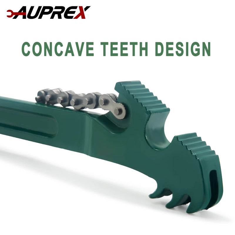 AUPREX 24 Inch Heavy Duty Chain Oil Filter Wrench, Adjustable Long Handle Tool Fits Max 12.6 Inch Diameter - Image 3