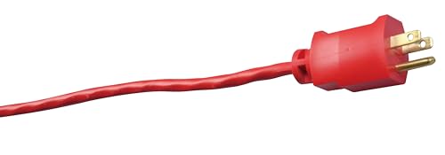 Southwire سلك تمديد ساوث واير ثقيل الوزن - سلك طاقة خارجي متعدد الاستخدامات - طرف مضاء للسلامة - أحمر عالي الوضوح - 14/3 قياس - سلك تمديد خارجي بطول 50 قدم - Image 4