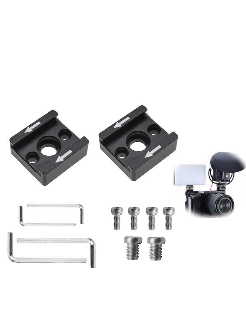 SYOSI Cold Shoe Mount Adapter Brackets Universal with 1/4 Inch M2.5 Screws Wrench for Camera Cage Flash Microphone and Other Device 2Pcs - Image 4
