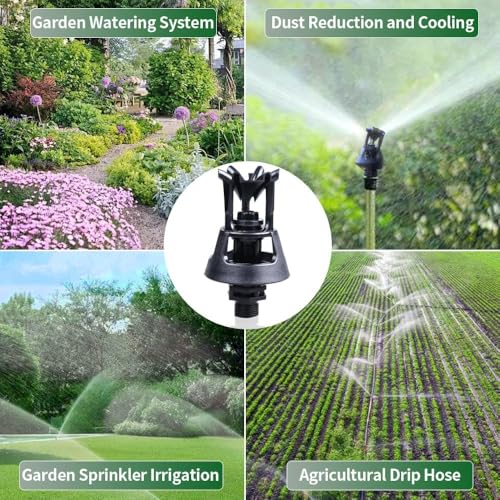 APPSTER 25pcs 360 Degrees Rotating Water Sprinkler Head for Garden Agriculture Irrigation Lawn Pipes Poultry Farm Greenhouse Gardening Accessories- Male Thread 1/2" (Pack of 25pcs) - Image 3