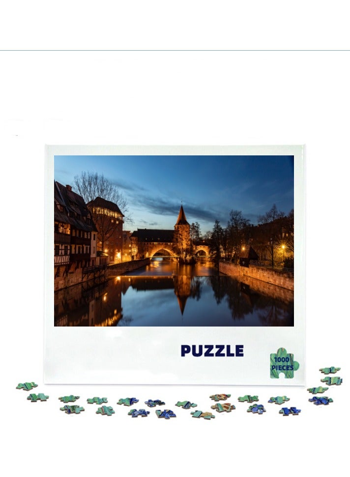 Anna 1000-Piece Colorful European Cityscape Puzzle - Image 1