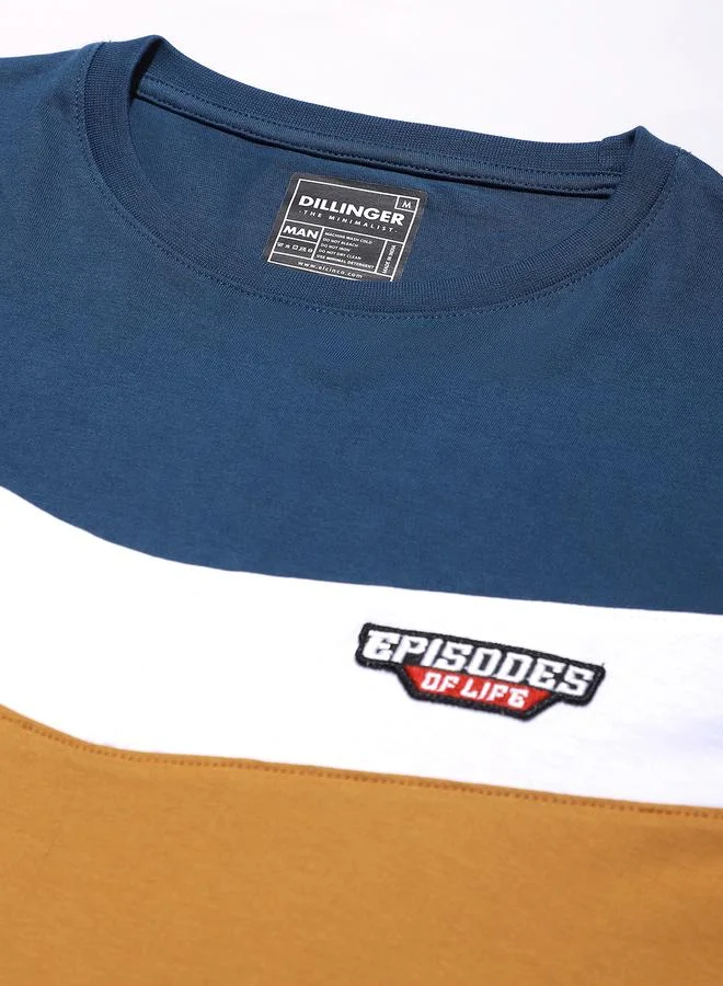 ديلينجر تيشيرت بألواح وقصة عادية للرجال