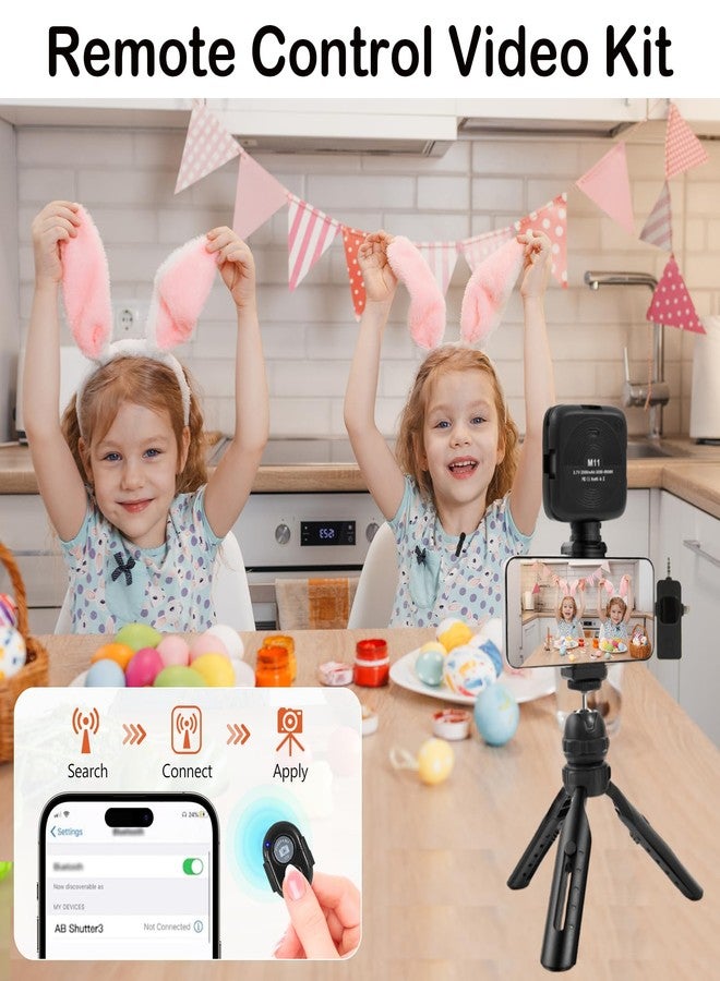 Heliora Vlogging Kit for iPhone, Android with Tripod, Wireless Lavalier Microphone, Selfie Light, YouTube Starter kit Content Creator Equipment with for Video Conference, Vlogging, YouTube, TikTok - Image 5