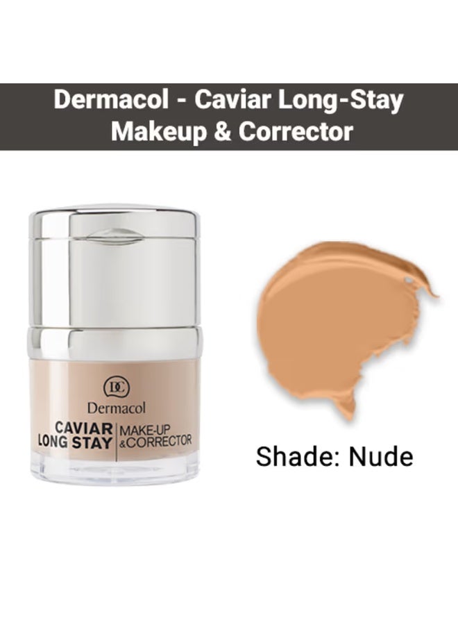 Dermacol Caviar Long Stay Makeup & Corrector 3 Nude 30ml - Image 3