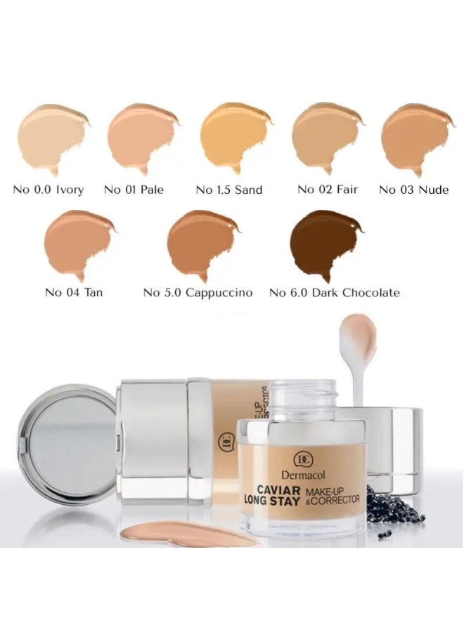 Dermacol Caviar Long Stay Makeup & Corrector 3 Nude 30ml - Image 4