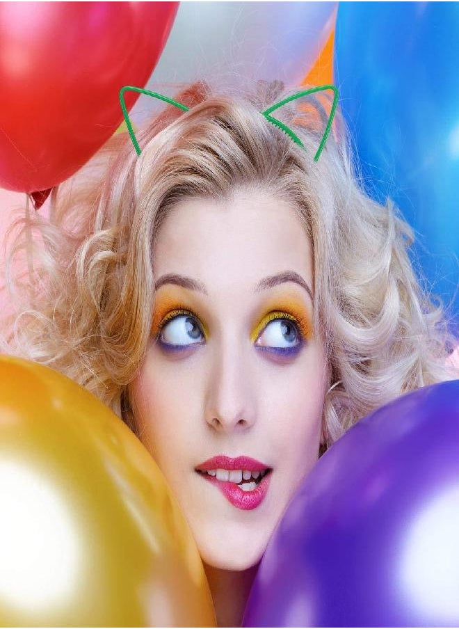 Tbestmax Tbestmax 24 Cat Ear Headbands Plastic Hairbands Hair Hoops Party Costume Daily Decorations Party Bunny Cat Bow Headwear Cats Accessories for Women Girls Daily Wearing and Party Decoration  - Image 2