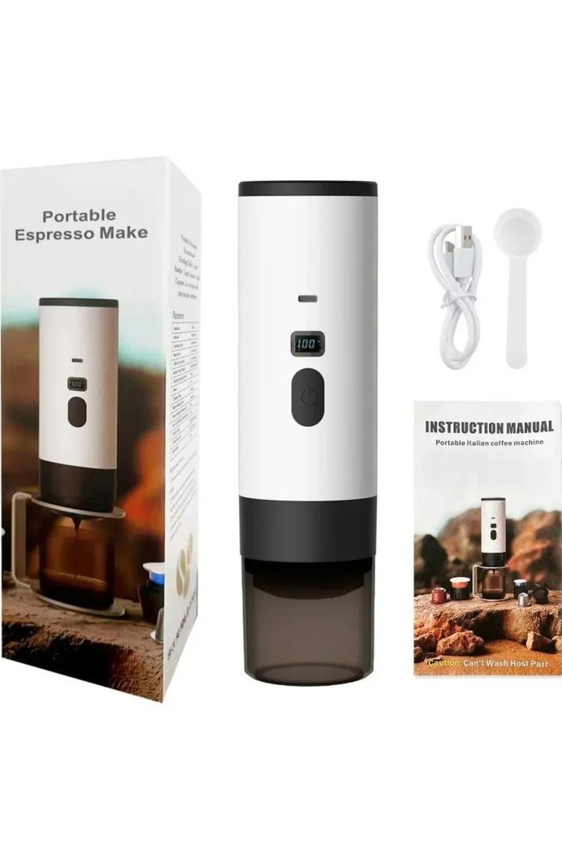 Tradeo Portable Espresso Machine, Household Car USB WirelessElectric Function Coffee Machine, Coffee Pot for Instant Coffee Powder, Fully Automatic Mini Electric Espresso Machine, for Ground Coffee Camping - Image 1