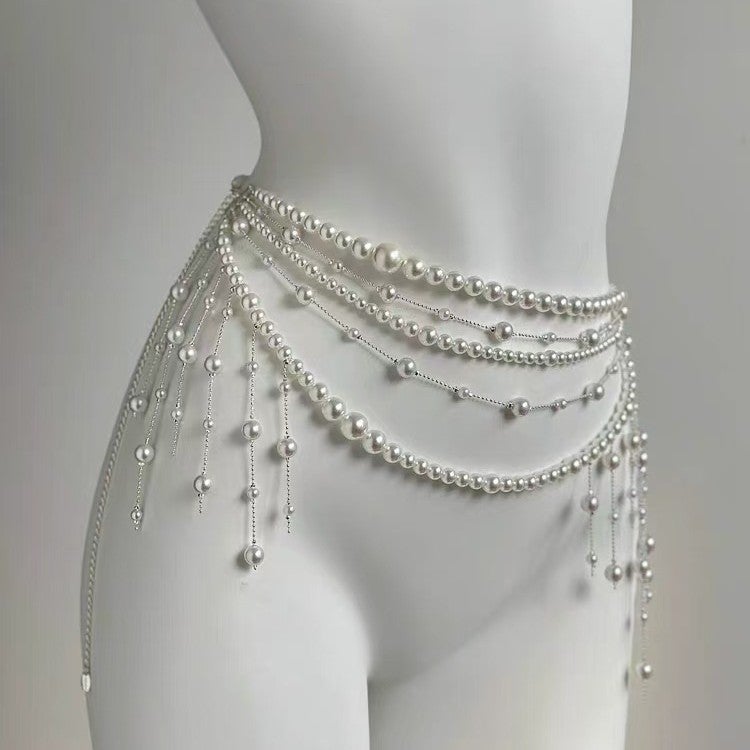Butterfly Princess Multi-layer Tassel Waist Chain Body Chain French Niche Light Luxury High-end Sense Heavy Industry Super Fairy Necklace Accessories - Image 2