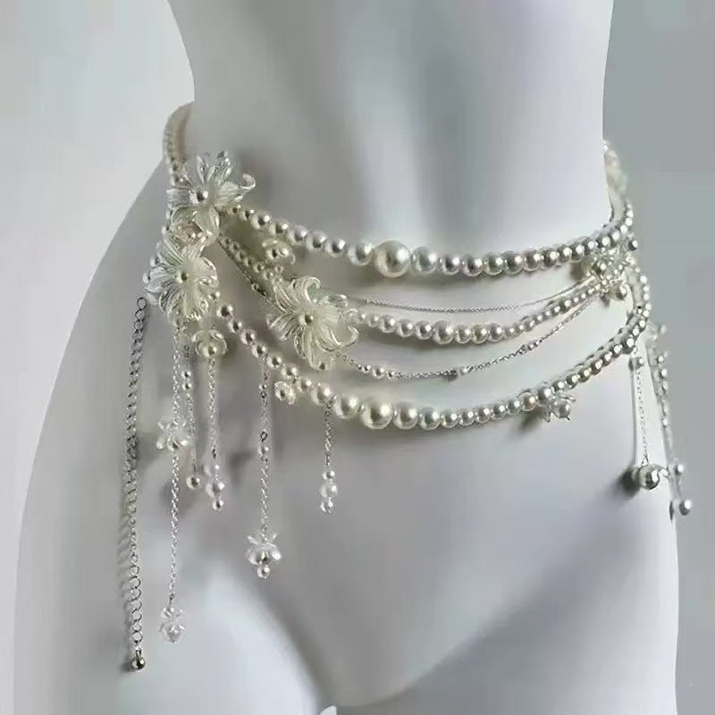 Butterfly Princess Multi-layer Tassel Waist Chain Body Chain French Niche Light Luxury High-end Sense Heavy Industry Super Fairy Necklace Accessories - Image 3