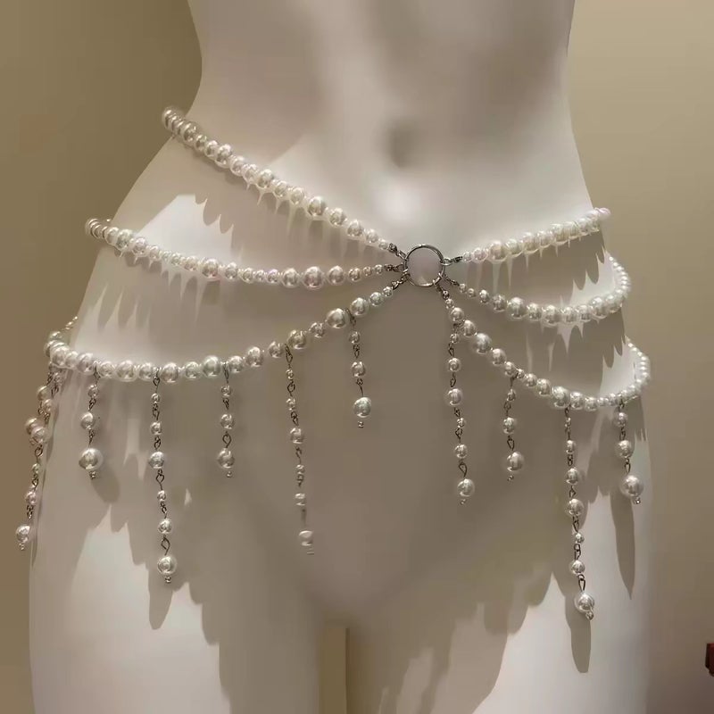 Butterfly Princess Multi-layer Tassel Waist Chain Body Chain French Niche Light Luxury High-end Sense Heavy Industry Super Fairy Necklace Accessories - Image 1