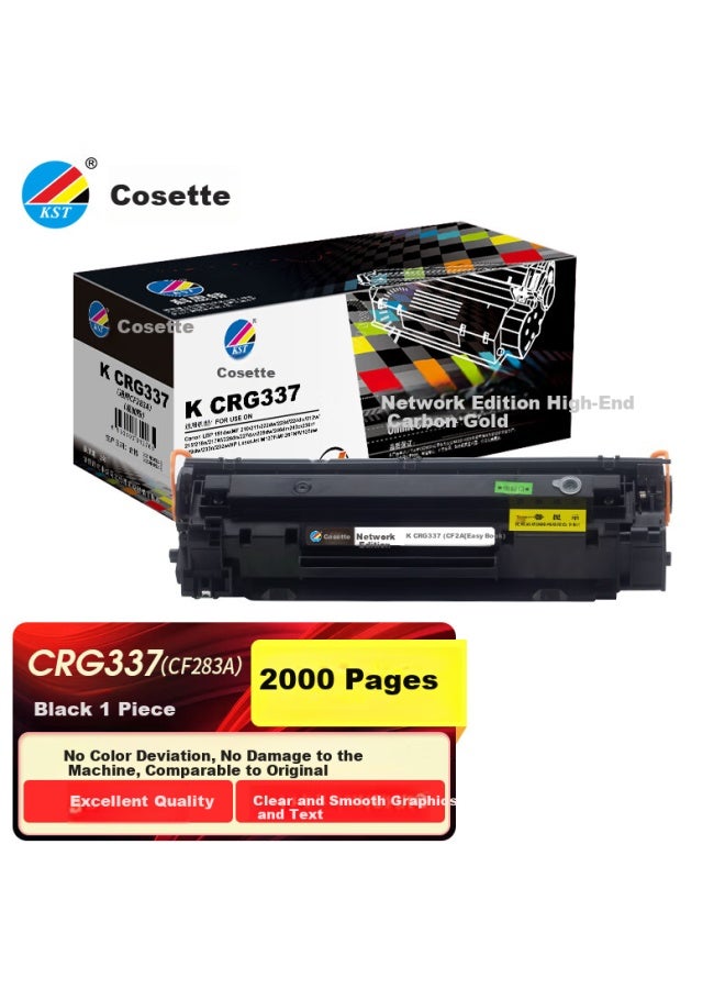 KST Kodak K Crg337/Cf283A Refillable Toner Cartridge, Compatible With Canon Mf232W Mf226Dn Mf211 Mf229Dw Mf216N Mf217W, Black, Network Version - Image 1