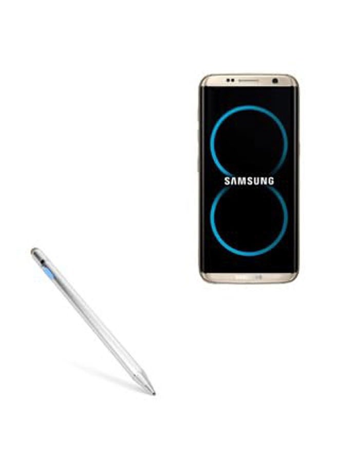 BoxWave Samsung Galaxy S8 Stylus Pen, [AccuPoint Active Stylus] Electronic Stylus with Ultra Fine Tip for Samsung Galaxy S8 - Metallic Silver - Image 1