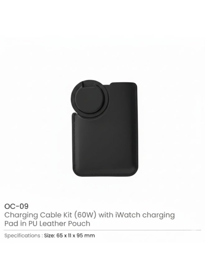 شاحن لاسلكي متعدد الوظائف لساعات أبل من 1 إلى 9/SE/SE2/Ultra/Ultra2، كابل USB-C إلى USB-C، محول OTG، طقم تخزين - Image 3