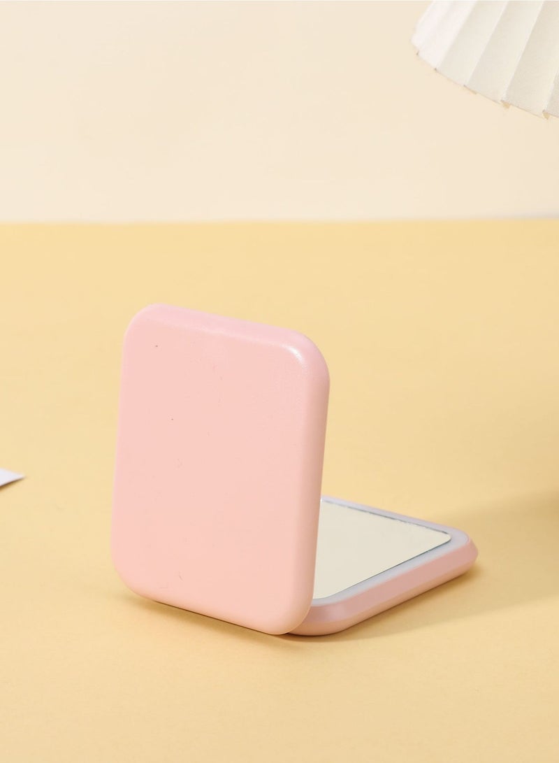 Aknzlmed Pocket Mirror，1X/5X Magnification LED Compact Travel Makeup Mirror, 2-Sided Folding Handheld Lighted Purse Mirror, Small Pink Mirror for Daily Use, Gift (Pink) - Image 3
