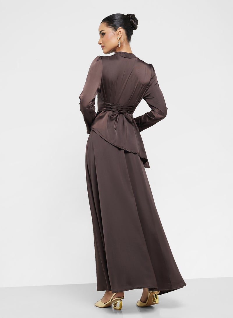 Khizana Asymmetrical Top With Skirt Set - Image 2