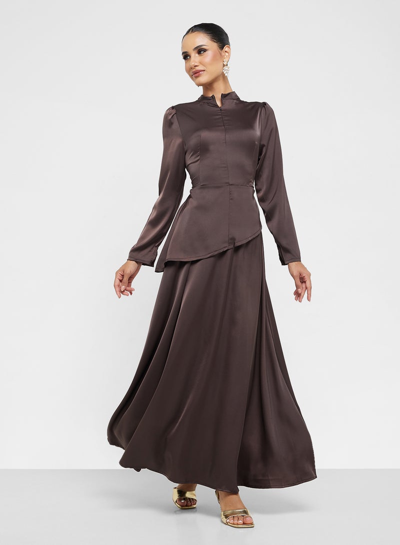 Khizana Asymmetrical Top With Skirt Set - Image 5