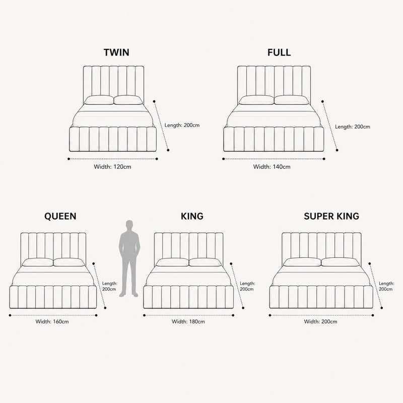 Luxury Modern Fabric Platform Bed Frame with Vertical Channel Panel Headboard - Baby Pink, King Size - Image 2