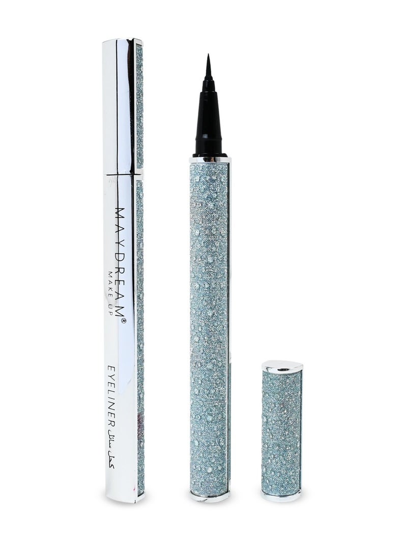 مي دريم آيلاينر قلم من Maydream بتركيبة سائلة مكثفة، يمنحك تحديد دقيق بخط أسود ثابت يدوم طويلاً دون تلطخ