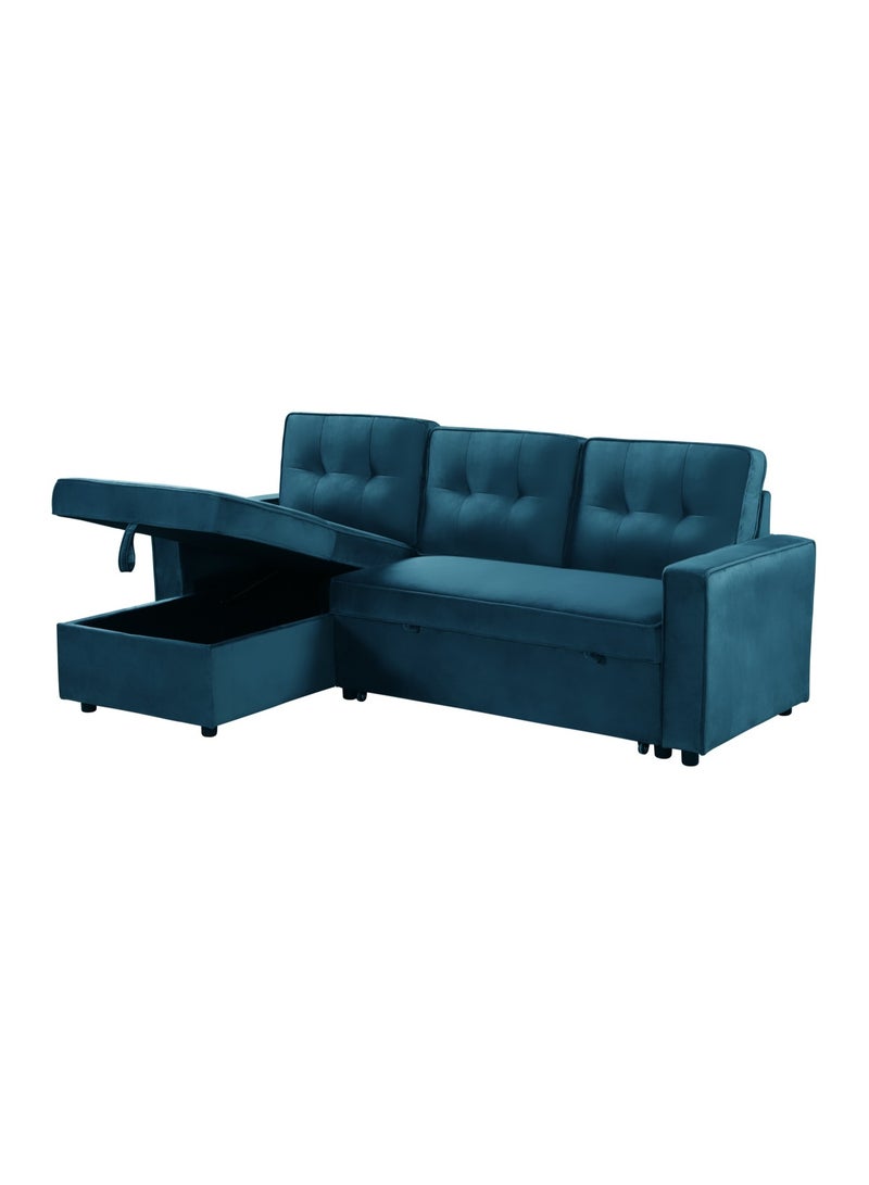 MAF furniture MAF L-Shaped Diwan Sofa Bed, Convertible, Storage Space, Stain Resistant Fabric, Living Room Furniture, MAF-S-2167 Blue  - Image 2