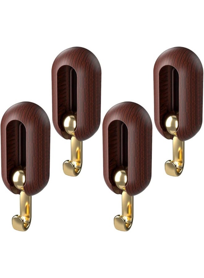 4-piece set of heavy-duty adhesive wall hooks, double-sided hooks for bathroom or kitchen use - Image 1