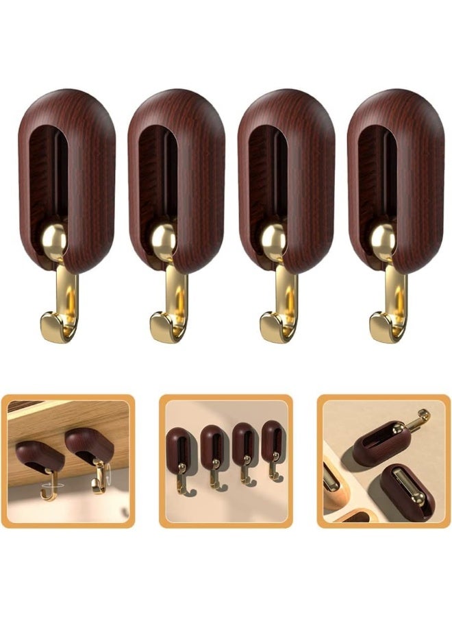 4-piece set of heavy-duty adhesive wall hooks, double-sided hooks for bathroom or kitchen use - Image 4