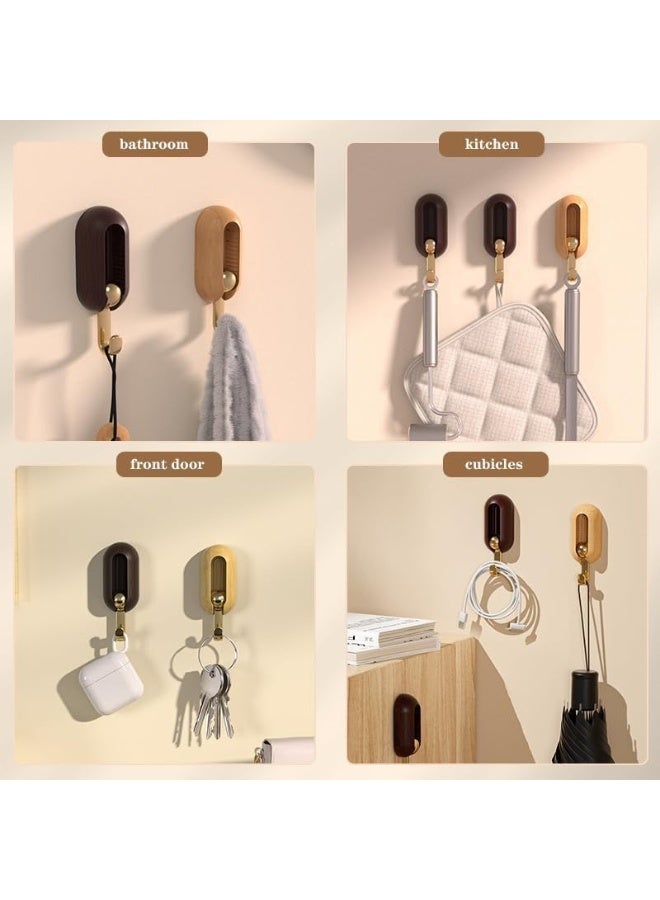 4-piece set of heavy-duty adhesive wall hooks, double-sided hooks for bathroom or kitchen use - Image 5