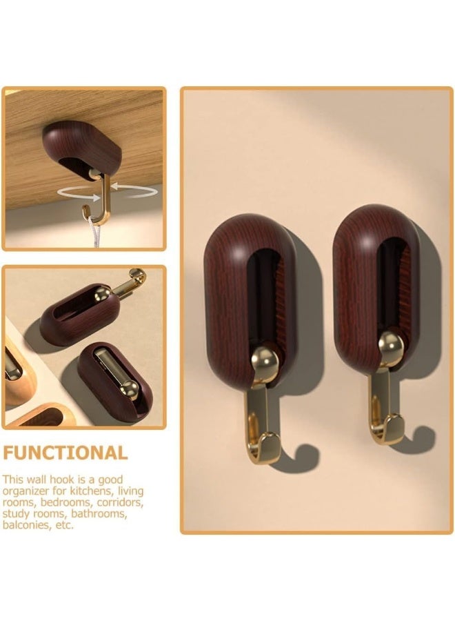 4-piece set of heavy-duty adhesive wall hooks, double-sided hooks for bathroom or kitchen use - Image 2