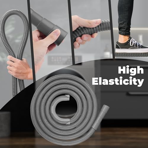 Funmit 8Ft Universal Washing Machine Drain Hose Flexible Extension Hose Fit for Most Household Washing Machines - Image 4