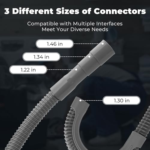 Funmit 8Ft Universal Washing Machine Drain Hose Flexible Extension Hose Fit for Most Household Washing Machines - Image 3