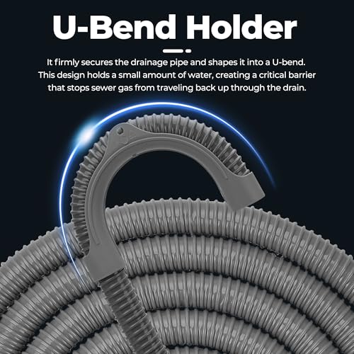 Funmit 8Ft Universal Washing Machine Drain Hose Flexible Extension Hose Fit for Most Household Washing Machines - Image 2