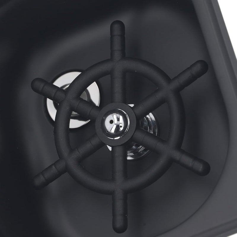 Glass Rinser Stainless Steel Automatic Cup Washer 201/304 Stainless, Matte Black Finish - High Pressure Multi Angle Spray for Efficient Cleaning, Perfect for Restaurant, Café, - Image 5