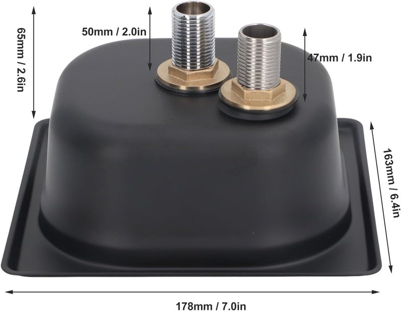 Glass Rinser Stainless Steel Automatic Cup Washer 201/304 Stainless, Matte Black Finish - High Pressure Multi Angle Spray for Efficient Cleaning, Perfect for Restaurant, Café, - Image 3