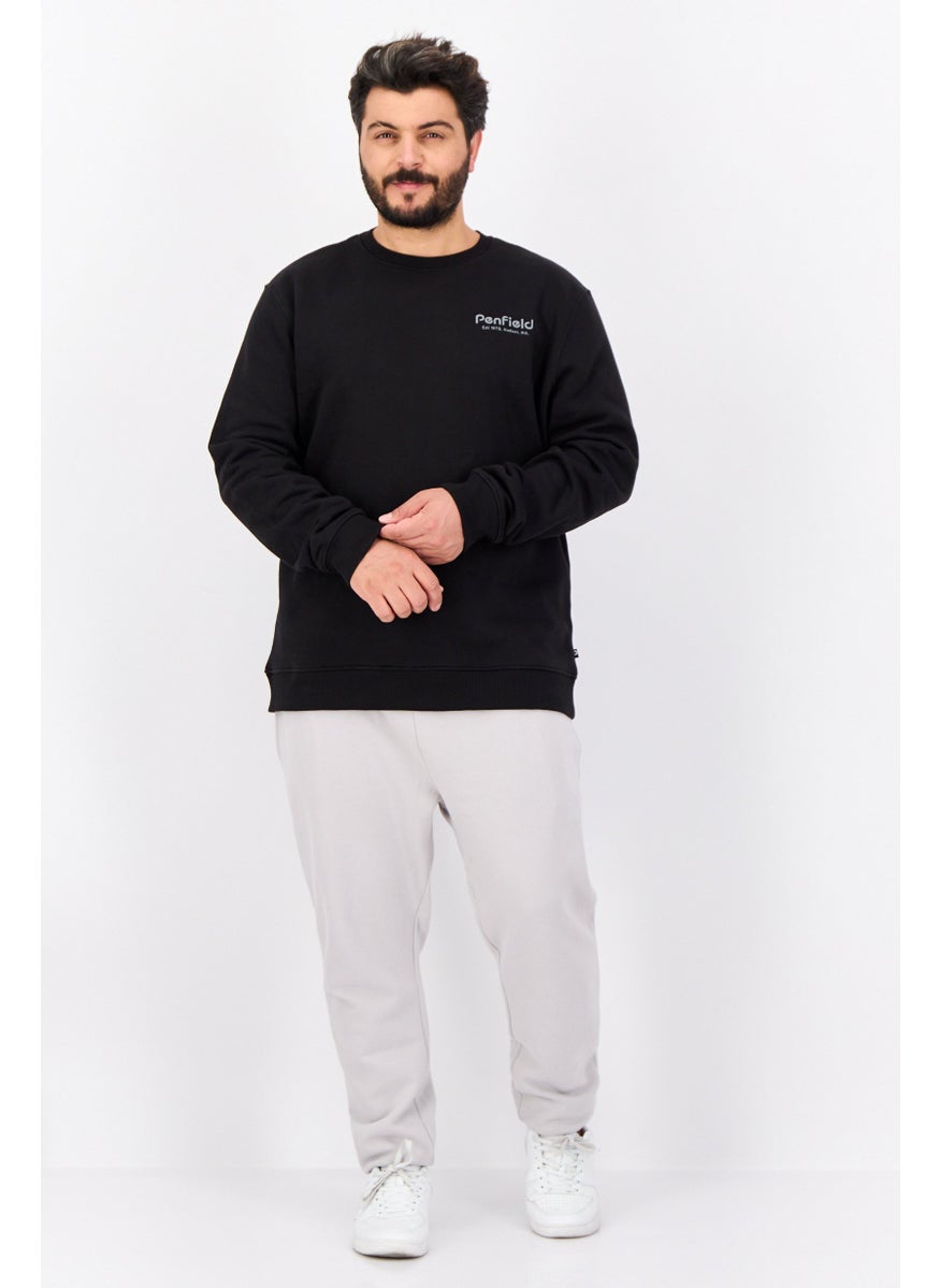 Penfield Men Crew Neck Brand Logo Long Sleeves Sweatshirt, Black  - Image 4